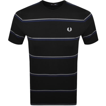 Product image for Fred Perry Fine Stripe T Shirt Black
