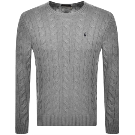 Product image for Ralph Lauren Driver Crew Neck Knit Jumper Grey