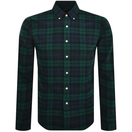 Product image for Ralph Lauren Custom Fit Long Sleeve Shirt Green