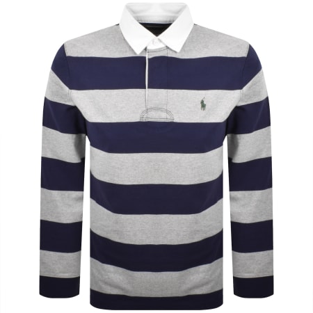 Product image for Ralph Lauren Stripe Polo Shirt Navy