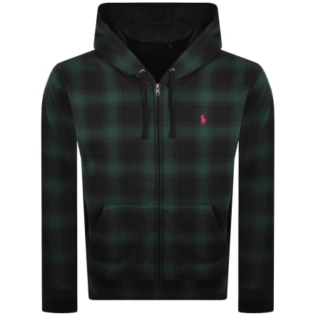 Product image for Ralph Lauren Full Zip Plaid Hoodie Green
