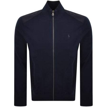 Product image for Ralph Lauren Full Zip Hybrid Sweatshirt Navy