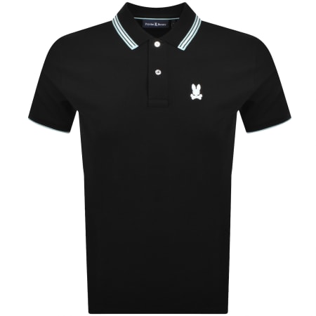 Product image for Psycho Bunny Tavian Pique Polo T Shirt Black