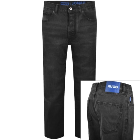 Product image for HUGO Blue Straight Fit Jonah Dark Grey Jeans