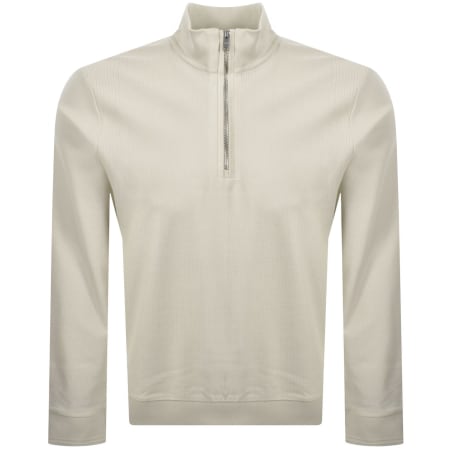 Product image for BOSS H Sidney 70 Quarter Zip Sweatshirt Cream