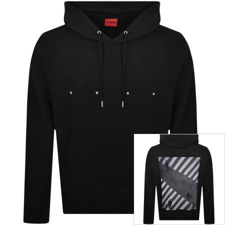 Product image for HUGO Doland Oversized Hoodie Black