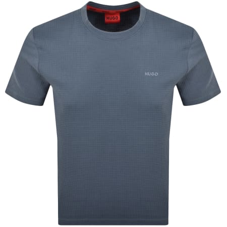 Product image for HUGO Austin Waffle T Shirt Blue