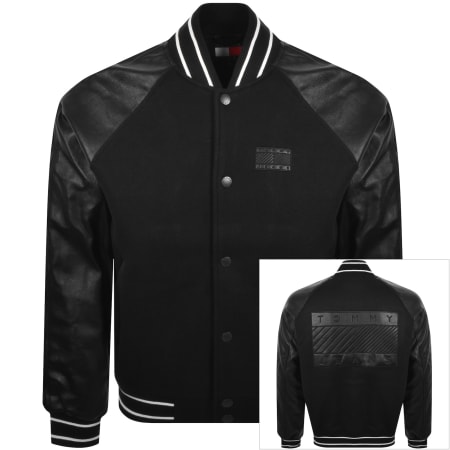 Product image for Tommy Jeans Flag Varsity Jacket Black