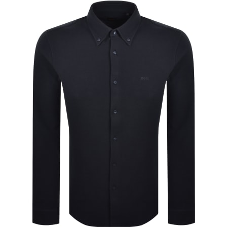 Product image for BOSS Jersey Slim Fit Shirt Navy