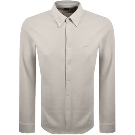 Product image for BOSS Jersey Slim Fit Shirt Grey