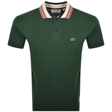 Product image for Lacoste Contrast Collar Polo T Shirt Green