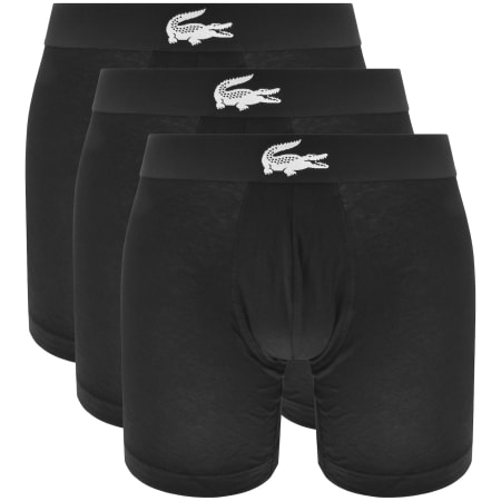 Product image for Lacoste Underwear 3 Pack Boxer Briefs Black