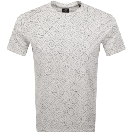 Product image for Armani Exchange Diagonal Logo T Shirt White