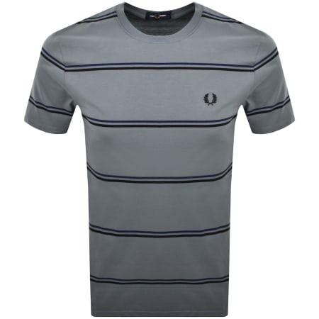 Product image for Fred Perry Fine Stripe T Shirt Blue