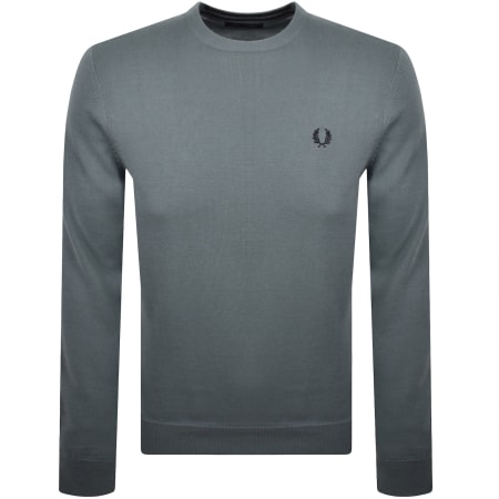 Product image for Fred Perry Classic Crew Neck Knit Jumper Blue