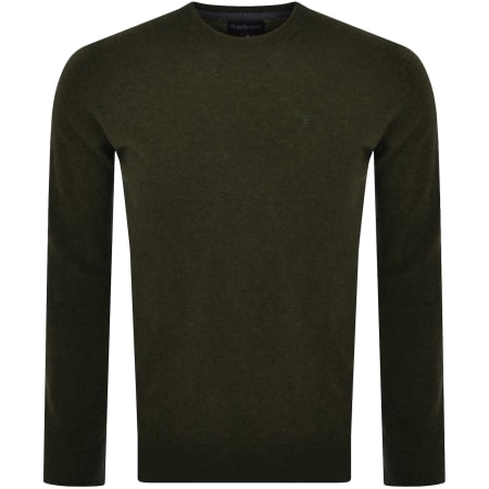 Product image for Barbour Essential Lambswool Knit Jumper Green