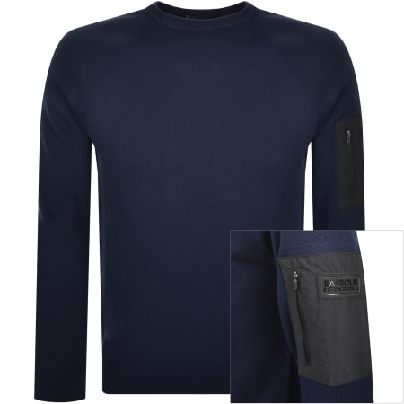 Product image for Barbour International Blades Knit Jumper Navy