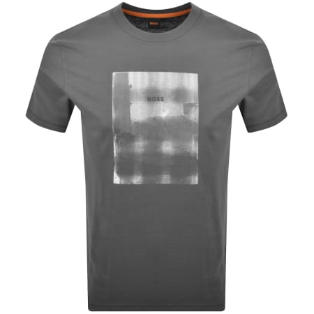 Product image for BOSS Brokenice T Shirt Open Grey