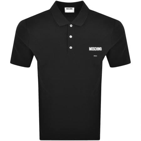 Product image for Moschino Short Sleeved Polo T Shirt Black