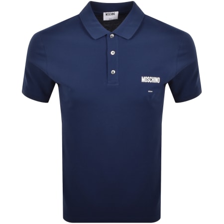 Product image for Moschino Short Sleeved Polo T Shirt Blue