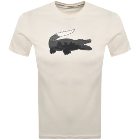 Product image for Lacoste Large Logo T Shirt Cream