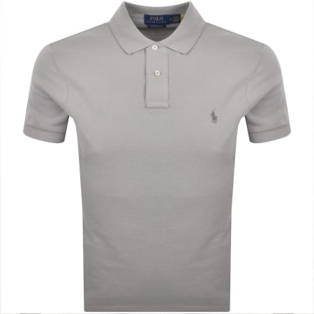 Product image for Ralph Lauren Custom Slim Polo T Shirt Grey