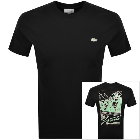Product image for Lacoste Back Print T Shirt Black