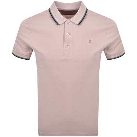 Product image for Farah Elton Polo T Shirt Flora Pink