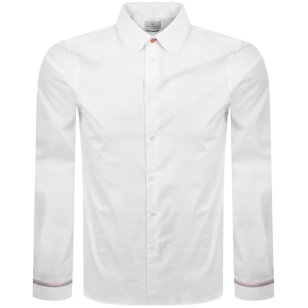 Product image for Paul Smith Embroidered Cuff Shirt White