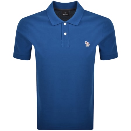 Product image for Paul Smith Zebra Polo T Shirt Blue