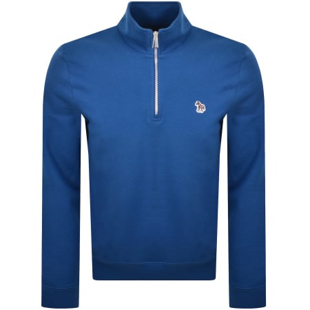 Product image for Paul Smith Half Zip Zebra Sweatshirt Blue