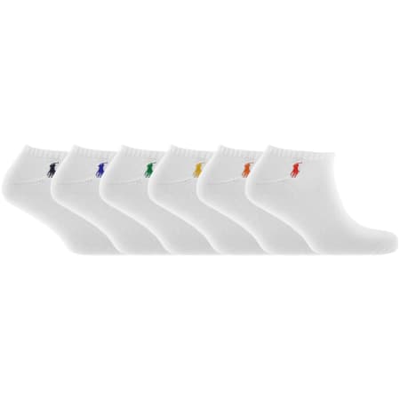 Product image for Ralph Lauren 6 Pack Trainer Socks White