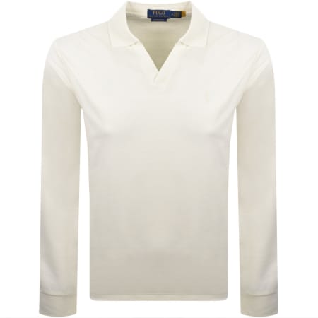 Product image for Ralph Lauren Custom Slim Fit Polo T Shirt Cream
