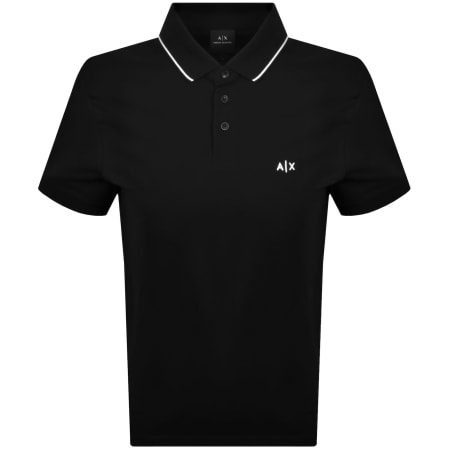 Product image for Armani Exchange Polo T Shirt Black