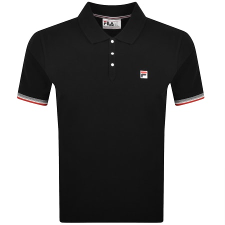 Product image for Fila Zev Cuff Detail Polo T Shirt Black