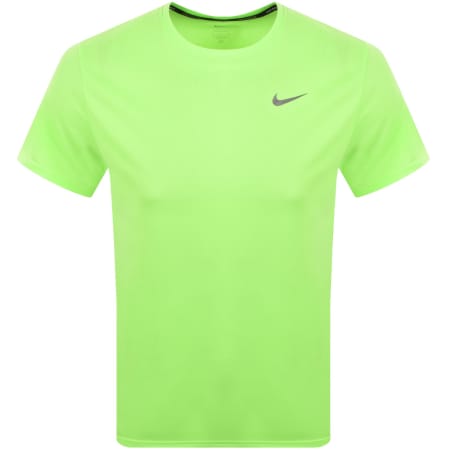 Product image for Nike Running Dri Fit Miler T Shirt Green