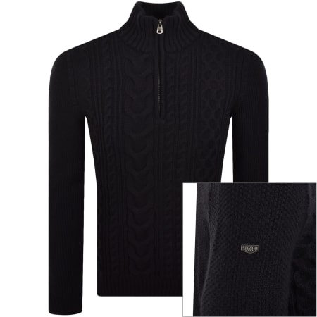 Product image for Superdry Jacob Cable Knit Jumper Navy