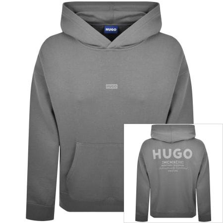 Product image for HUGO Blue Nazardo Hoodie Grey