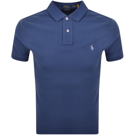 Product image for Ralph Lauren Custom Slim Polo T Shirt Blue