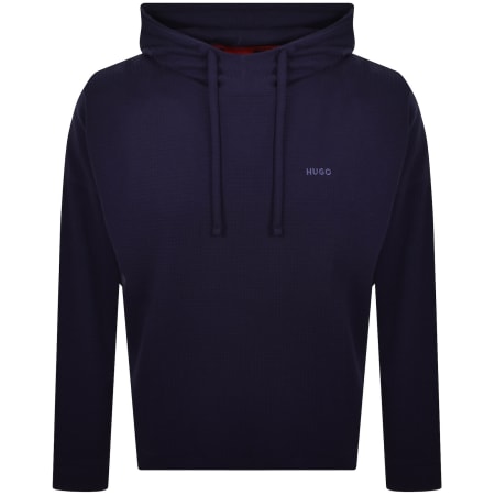Product image for HUGO Austin Waffle Hoodie Navy