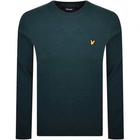 Product image for Lyle And Scott Cotton Knitted Jumper Green