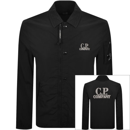 Product image for CP Company Zipped Lens Overshirt Black