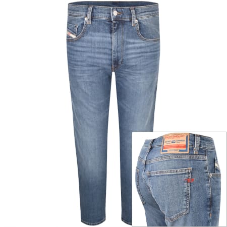 Product image for Diesel D Strukt Slim Fit Dark Wash Jeans Blue