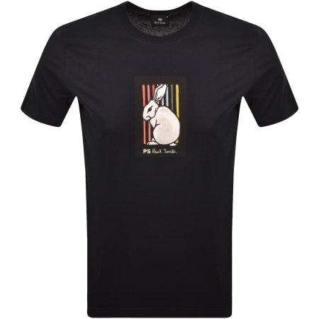 Product image for Paul Smith Rabbit Stripe T Shirt Navy