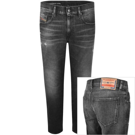 Product image for Diesel D Strukt Slim Fit Mid Wash Jeans Grey