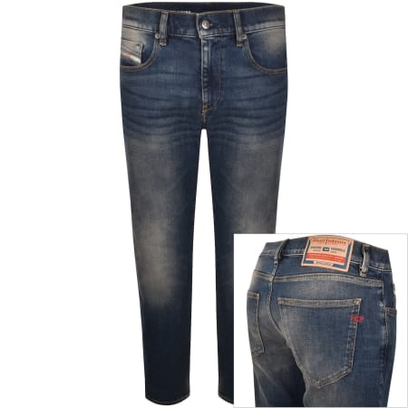 Product image for Diesel D Strukt Slim Fit Mid Wash Jeans Blue