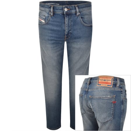 Product image for Diesel D Strukt Slim Fit Mid Wash Jeans Blue