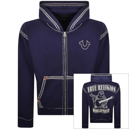 Product image for True Religion Zip Up Hoodie Eclipse Navy