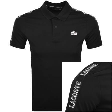 Product image for Lacoste Tape Polo T Shirt Black