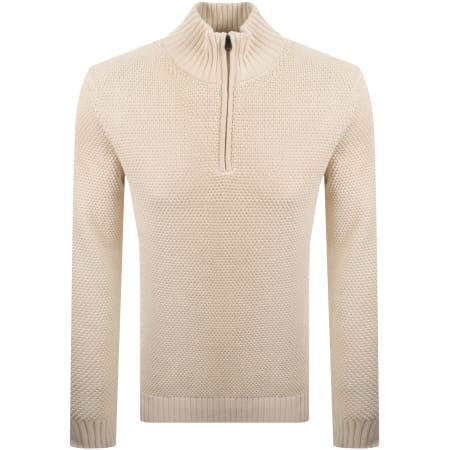 Product image for G-Star Quarter Zip Knit Jumper Cream